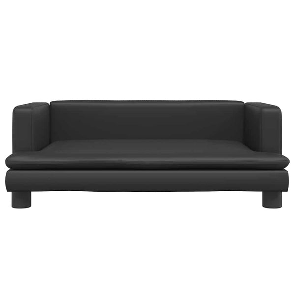 vidaXL Dog Bed Black 80x45x30 cm Faux Leather
