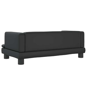 vidaXL Dog Bed Black 80x45x30 cm Faux Leather
