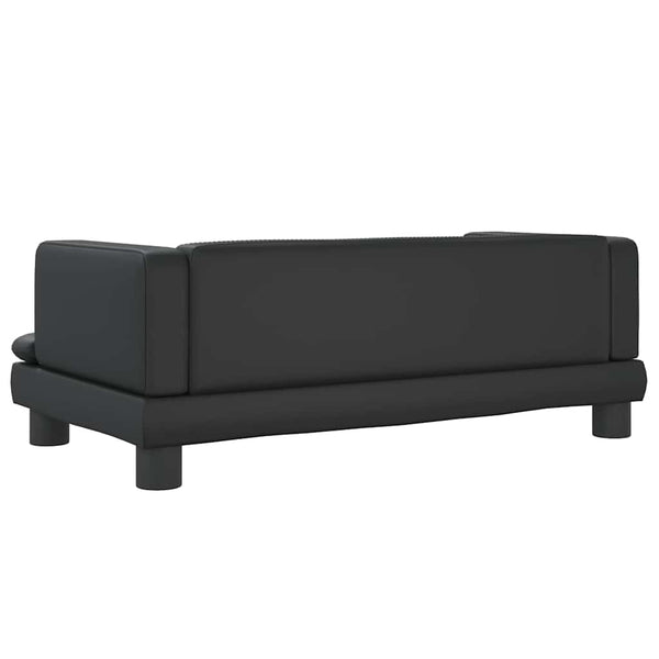vidaXL Dog Bed Black 80x45x30 cm Faux Leather