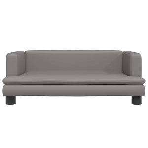 vidaXL Dog Bed Grey 80x45x30 cm Artificial Leather