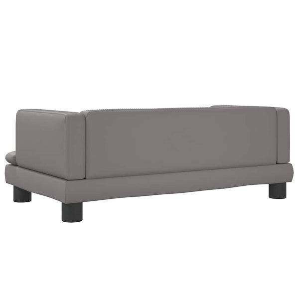 vidaXL Dog Bed Grey 80x45x30 cm Artificial Leather