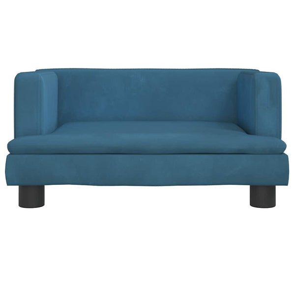 vidaXL Dog Bed Blue 60x40x30 cm Velvet