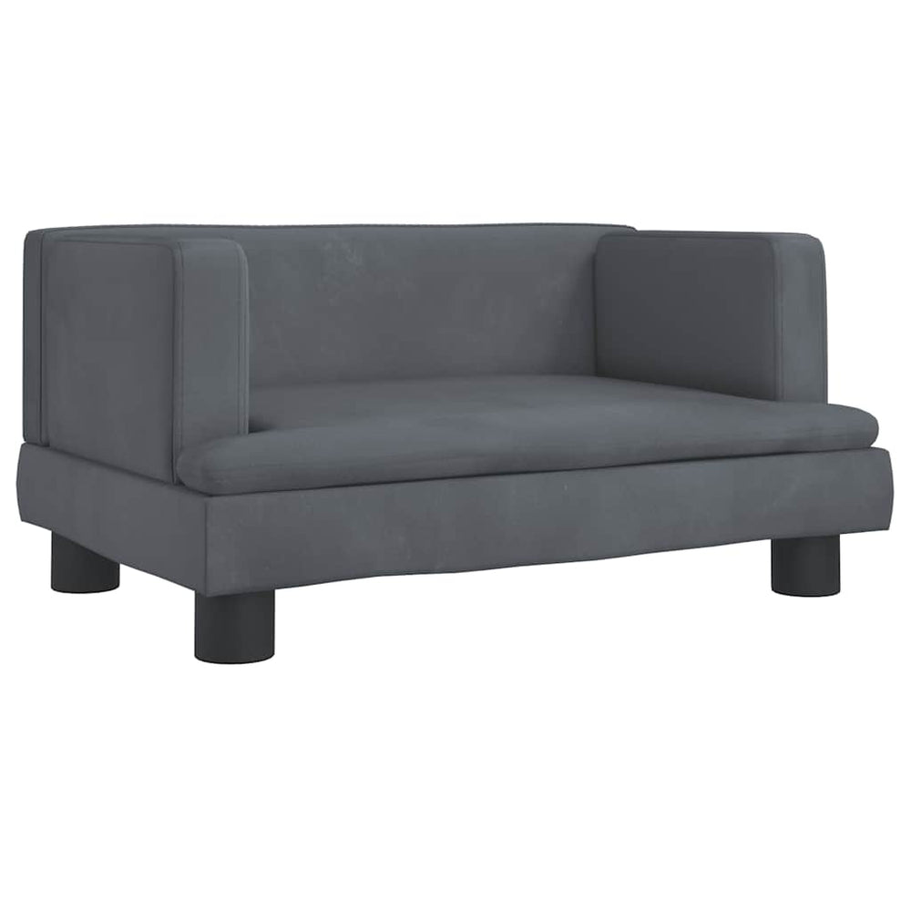 vidaXL Dog Bed Dark Grey 60x40x30 cm Velvet