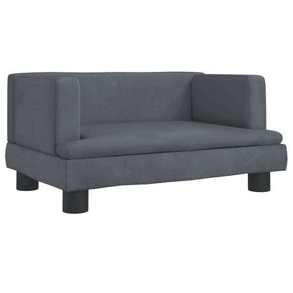 vidaXL Dog Bed Dark Grey 60x40x30 cm Velvet