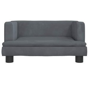 vidaXL Dog Bed Dark Grey 60x40x30 cm Velvet
