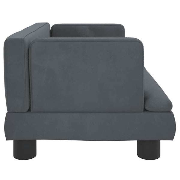 vidaXL Dog Bed Dark Grey 60x40x30 cm Velvet