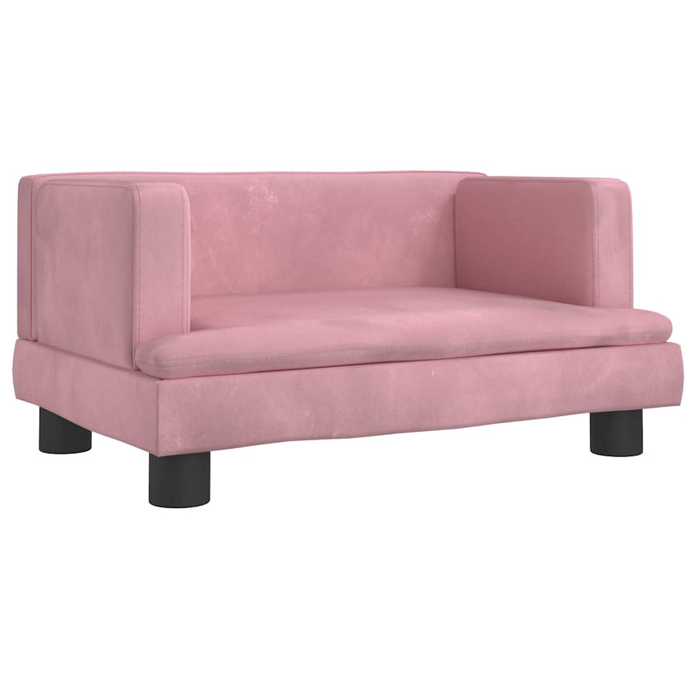vidaXL Dog Bed Pink 60x40x30 cm Velvet