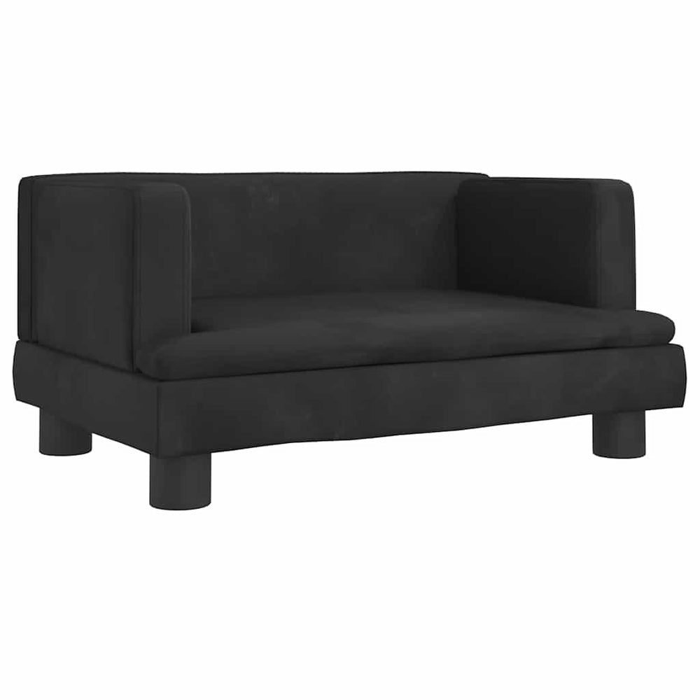 vidaXL Dog Bed Black 60x40x30 cm Velvet