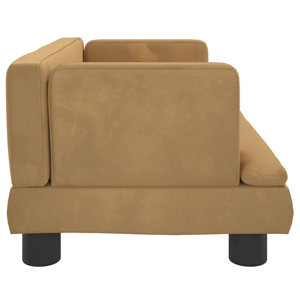 vidaXL Dog Bed Brown 60x40x30 cm Velvet