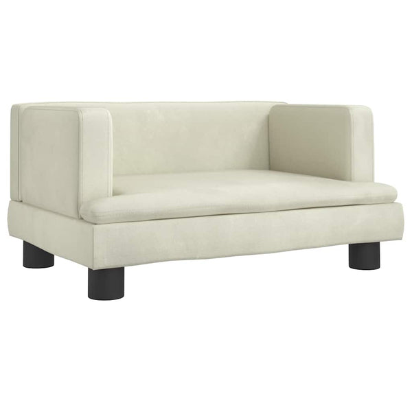 vidaXL Dog Bed Cream 60x40x30 cm Velvet