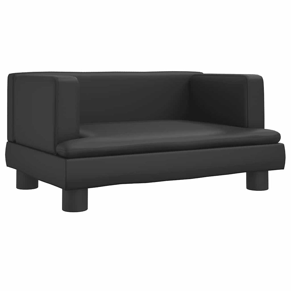 vidaXL Dog Bed Black 60x40x30 cm Artificial Leather