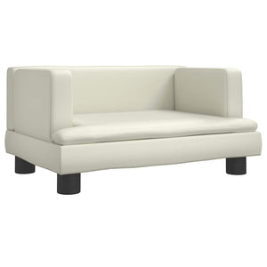 vidaXL Dog Bed Cream 60x40x30 cm Faux Leather