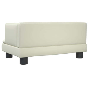 vidaXL Dog Bed Cream 60x40x30 cm Faux Leather