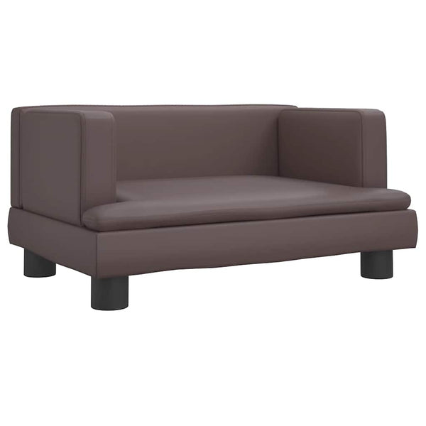 vidaXL Dog Bed Brown 60x40x30 cm Faux Leather