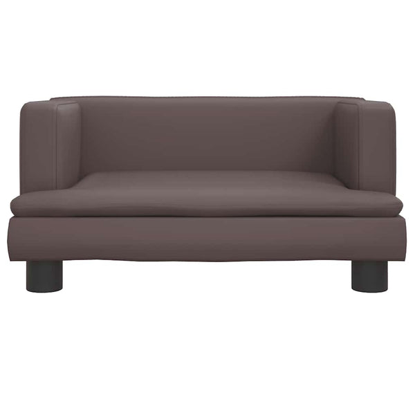 vidaXL Dog Bed Brown 60x40x30 cm Faux Leather