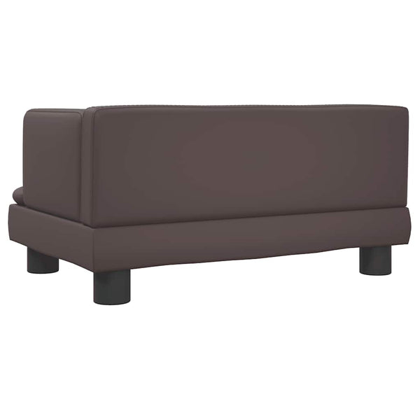 vidaXL Dog Bed Brown 60x40x30 cm Faux Leather