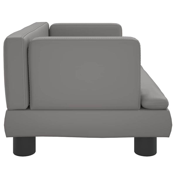 vidaXL Dog Bed Grey 60x40x30 cm Faux Leather