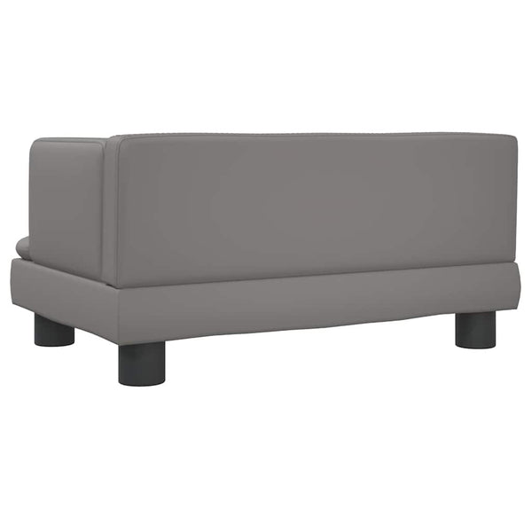 vidaXL Dog Bed Grey 60x40x30 cm Faux Leather
