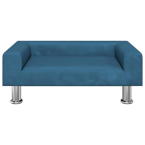 vidaXL Dog Bed Blue 70x45x26.5 cm Velvet