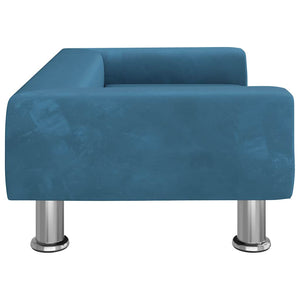 vidaXL Dog Bed Blue 70x45x26.5 cm Velvet