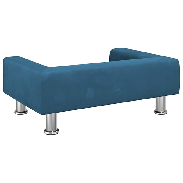 vidaXL Dog Bed Blue 70x45x26.5 cm Velvet