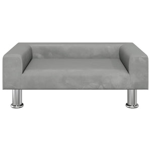 vidaXL Dog Bed Light Grey 70x45x26.5 cm Velvet