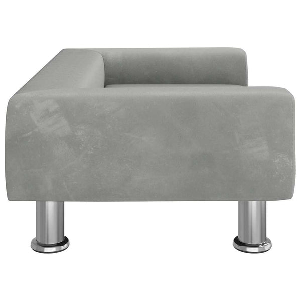 vidaXL Dog Bed Light Grey 70x45x26.5 cm Velvet