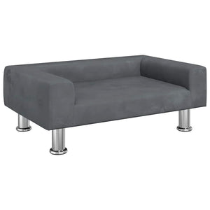 vidaXL Dog Bed Dark Grey 70x45x26.5 cm Velvet