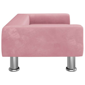 vidaXL Dog Bed Pink 70x45x26.5 cm Velvet