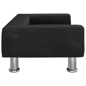 vidaXL Dog Bed Black 70x45x26.5 cm Velvet