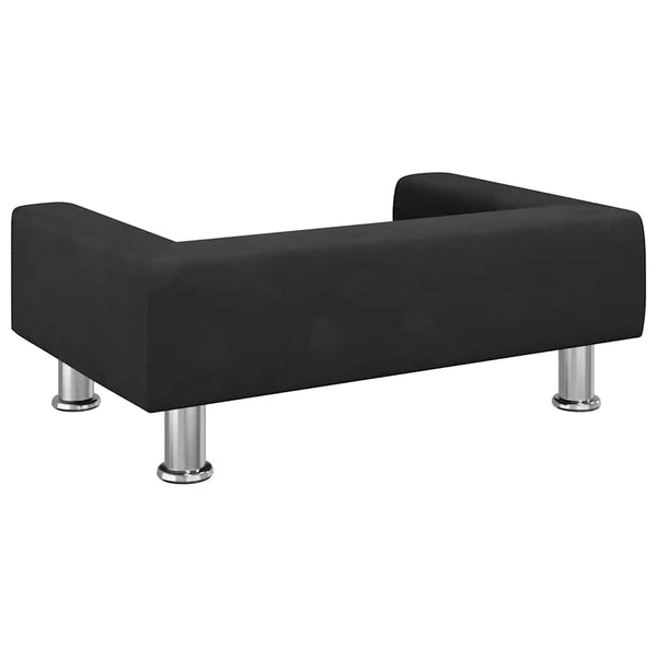 vidaXL Dog Bed Black 70x45x26.5 cm Velvet