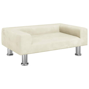 vidaXL Dog Bed Cream 70x45x26.5 cm Velvet