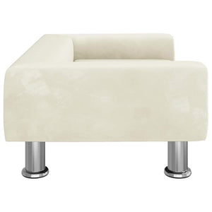 vidaXL Dog Bed Cream 70x45x26.5 cm Velvet