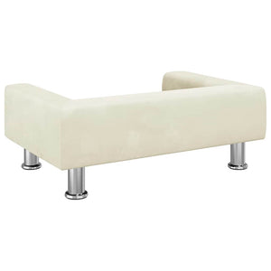 vidaXL Dog Bed Cream 70x45x26.5 cm Velvet