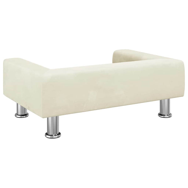 vidaXL Dog Bed Cream 70x45x26.5 cm Velvet