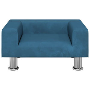 vidaXL Dog Bed Blue 50x40x26.5 cm Velvet
