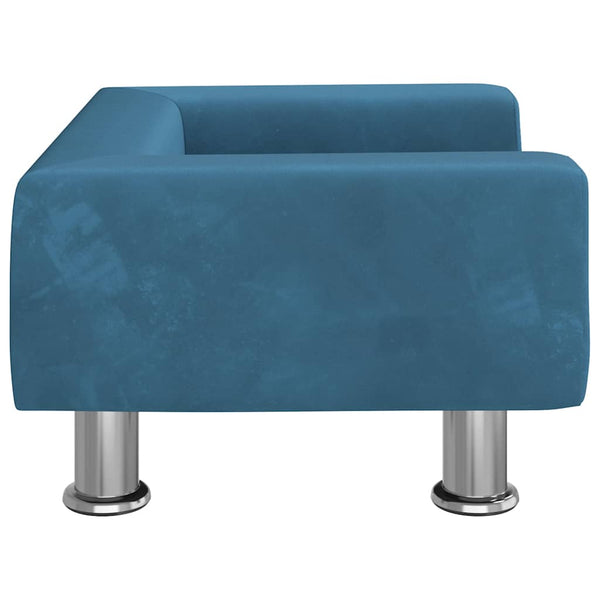 vidaXL Dog Bed Blue 50x40x26.5 cm Velvet