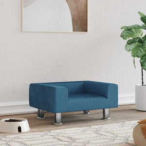 vidaXL Dog Bed Blue 50x40x26.5 cm Velvet