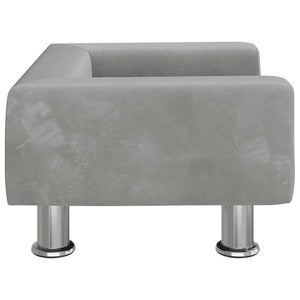 vidaXL Dog Bed Light Grey 50x40x26.5 cm Velvet