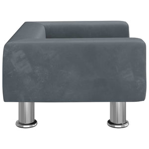 vidaXL Dog Bed Dark Grey 50x40x26.5 cm Velvet