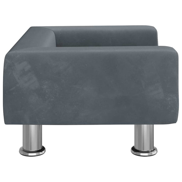 vidaXL Dog Bed Dark Grey 50x40x26.5 cm Velvet