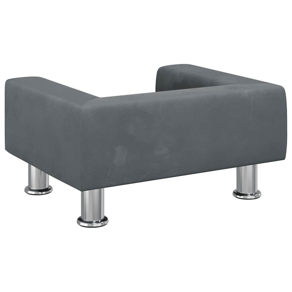 vidaXL Dog Bed Dark Grey 50x40x26.5 cm Velvet