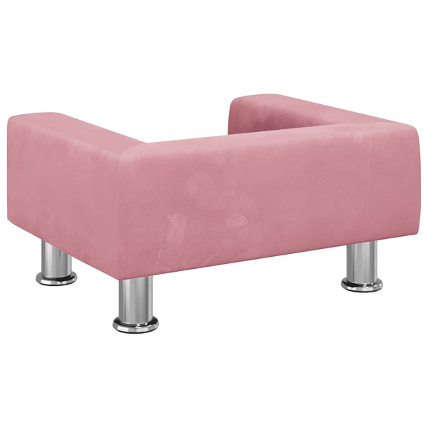 vidaXL Dog Bed Pink 50x40x26.5 cm Velvet