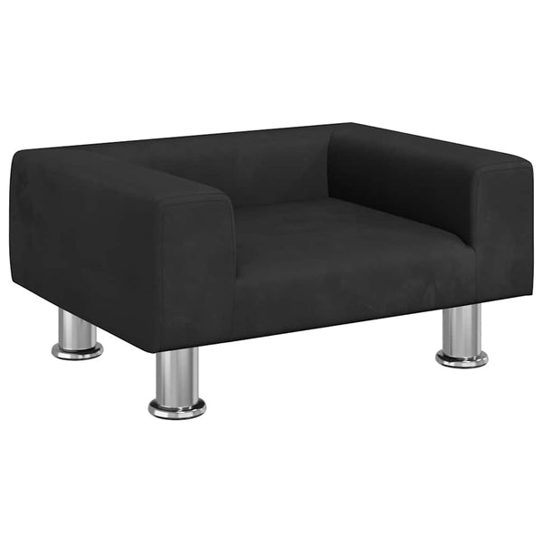vidaXL Dog Bed Black 50x40x26.5 cm Velvet