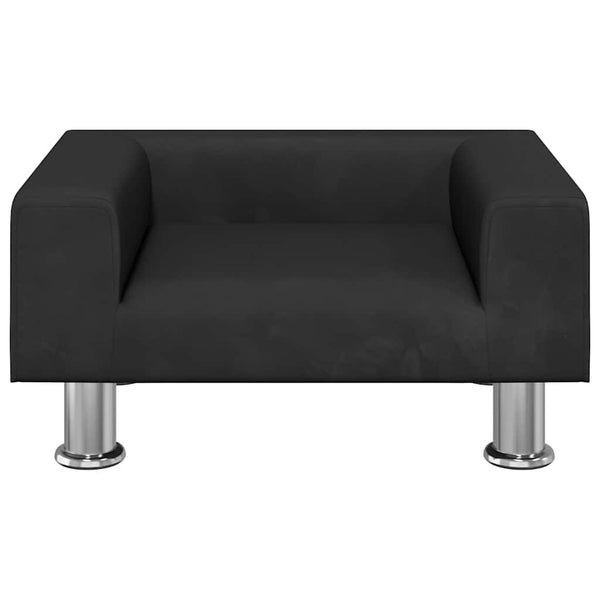 vidaXL Dog Bed Black 50x40x26.5 cm Velvet