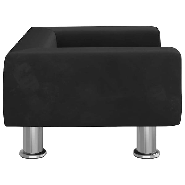 vidaXL Dog Bed Black 50x40x26.5 cm Velvet