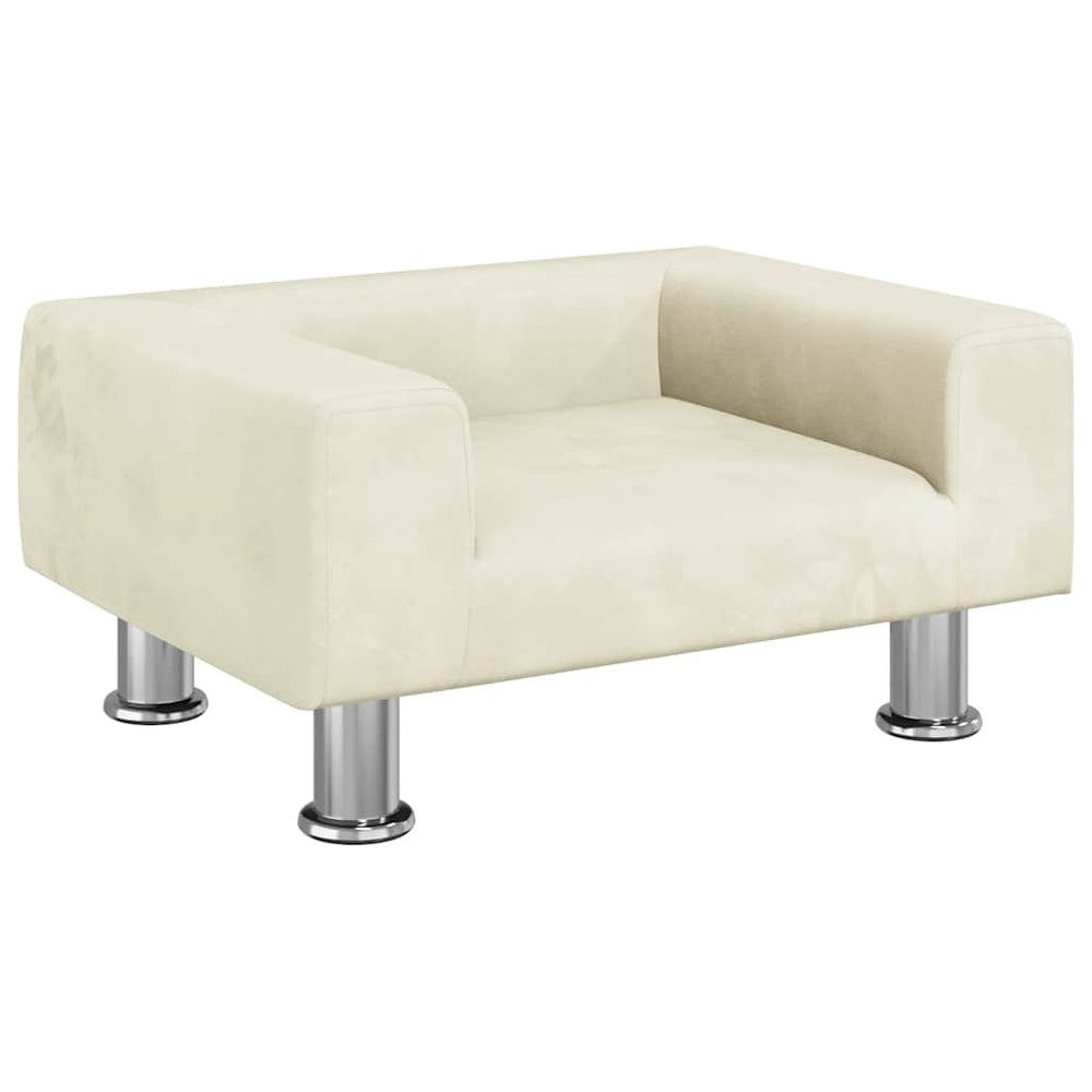 vidaXL Dog Bed Cream 50x40x26.5 cm Velvet