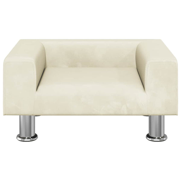 vidaXL Dog Bed Cream 50x40x26.5 cm Velvet