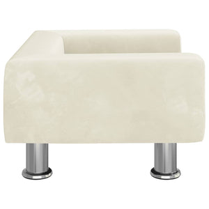 vidaXL Dog Bed Cream 50x40x26.5 cm Velvet