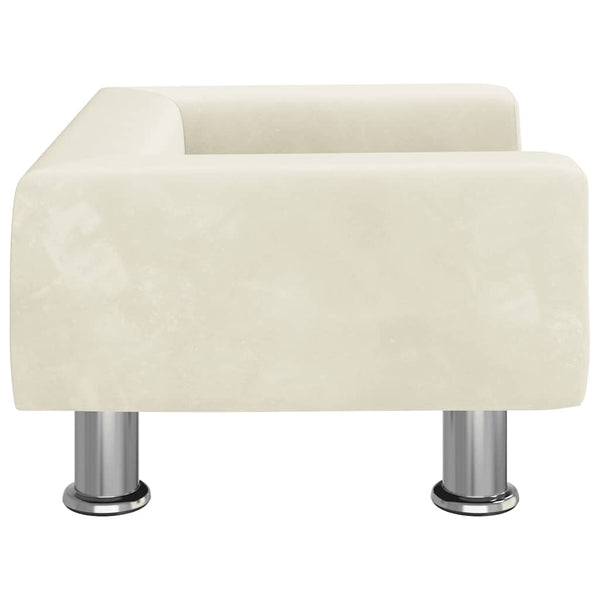 vidaXL Dog Bed Cream 50x40x26.5 cm Velvet